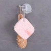 Invisible adhesive 3-branch rotating hook, kitchen and bathroom wall hook, home plain color hook, nail-free adhesive hook 3 hooks details Picture